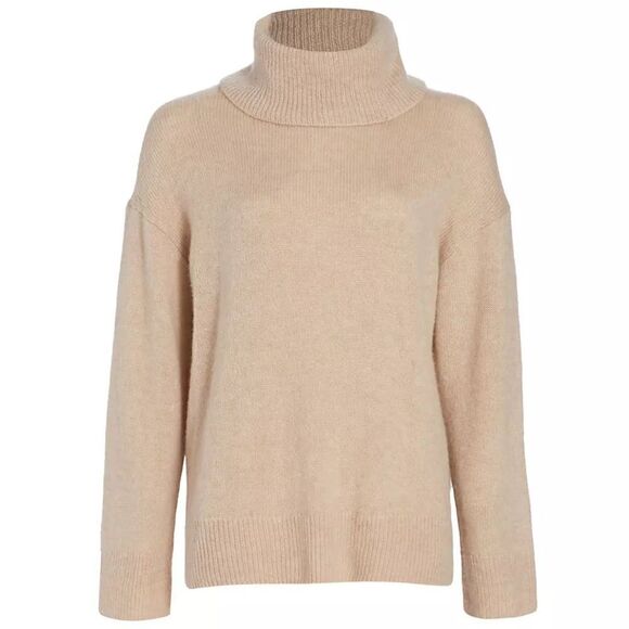 NWT Rails Imogen Wool-Cashmere Turtleneck Sweater in Jute $348 - Picture 2 of 9